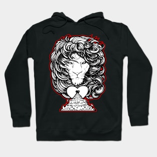 Heart of A Lion - Red Outlined Version Hoodie